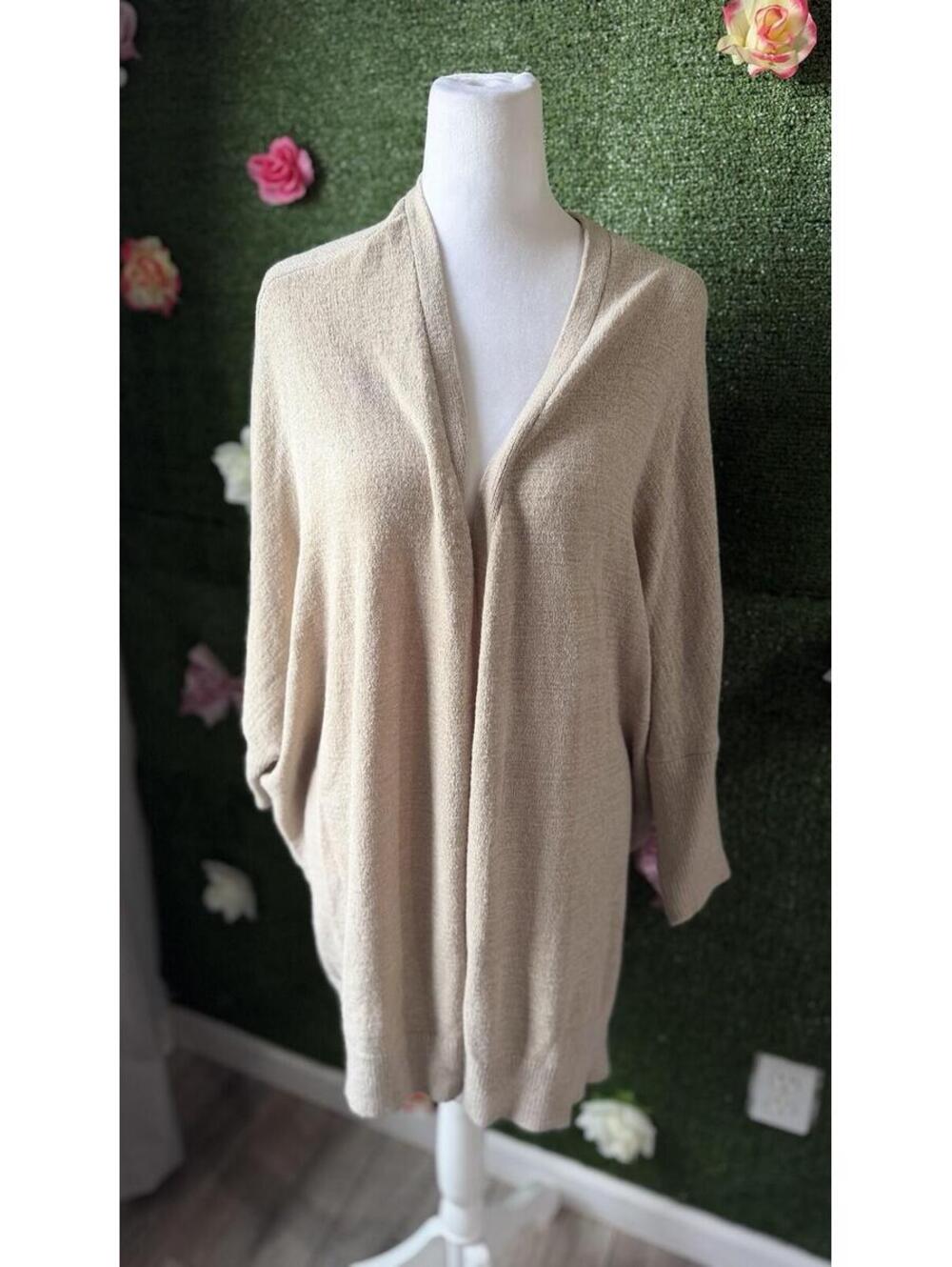 Joseph Ribkoff Beige Half Sleeve Cardigan XL